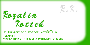 rozalia kottek business card